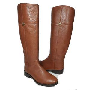 Tory Burch Women boots Jolie Leather Rustic Brown Riding Boots Size 5 M US new